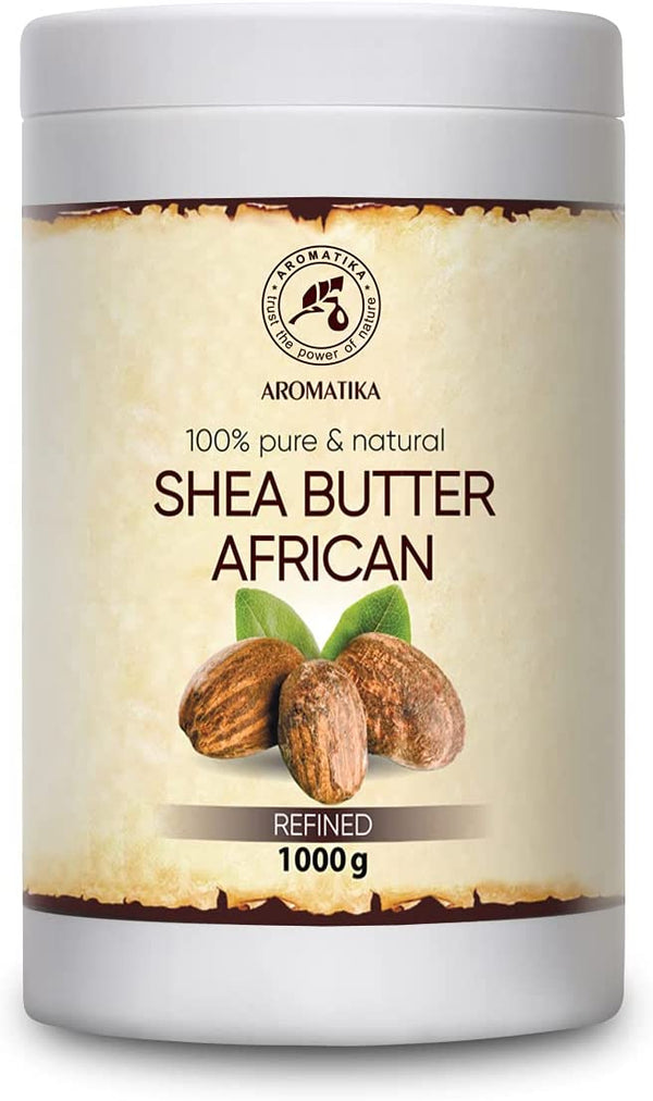 Shea Butter Refined 1000g - 100% Pure Shea Butter for Body Care - Hair - Face - Body Butter - Butyrospermum Parkii