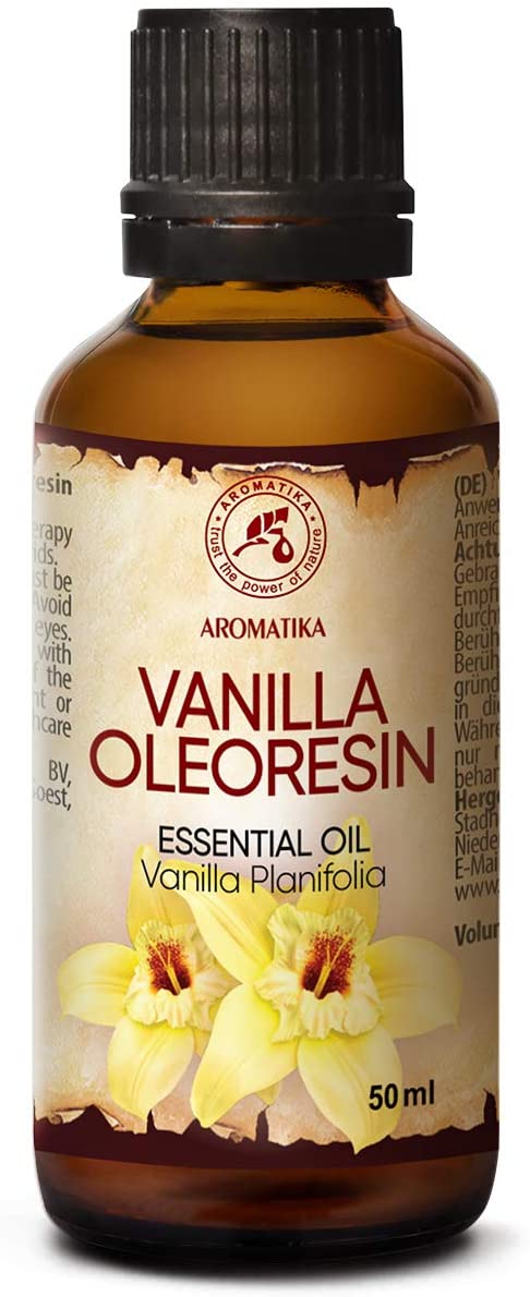 Vanilla Oleoresin Essential Oil 1.7 oz - 50ml - Vanilla Planifolia - 100% Pure for Aromatherapy Diffusers - for Skin & Hair Care - Oil Diffusers - Humidifier - Good Mood - Vanilla Scent