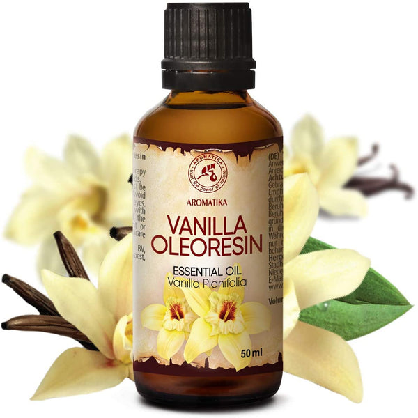 Vanilla Oleoresin Essential Oil 1.7 oz - 50ml - Vanilla Planifolia - 100% Pure for Aromatherapy Diffusers - for Skin & Hair Care - Oil Diffusers - Humidifier - Good Mood - Vanilla Scent