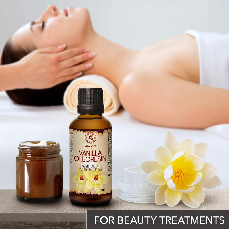 Vanilla Oleoresin Essential Oil 1.7 oz - 50ml - Vanilla Planifolia - 100% Pure for Aromatherapy Diffusers - for Skin & Hair Care - Oil Diffusers - Humidifier - Good Mood - Vanilla Scent