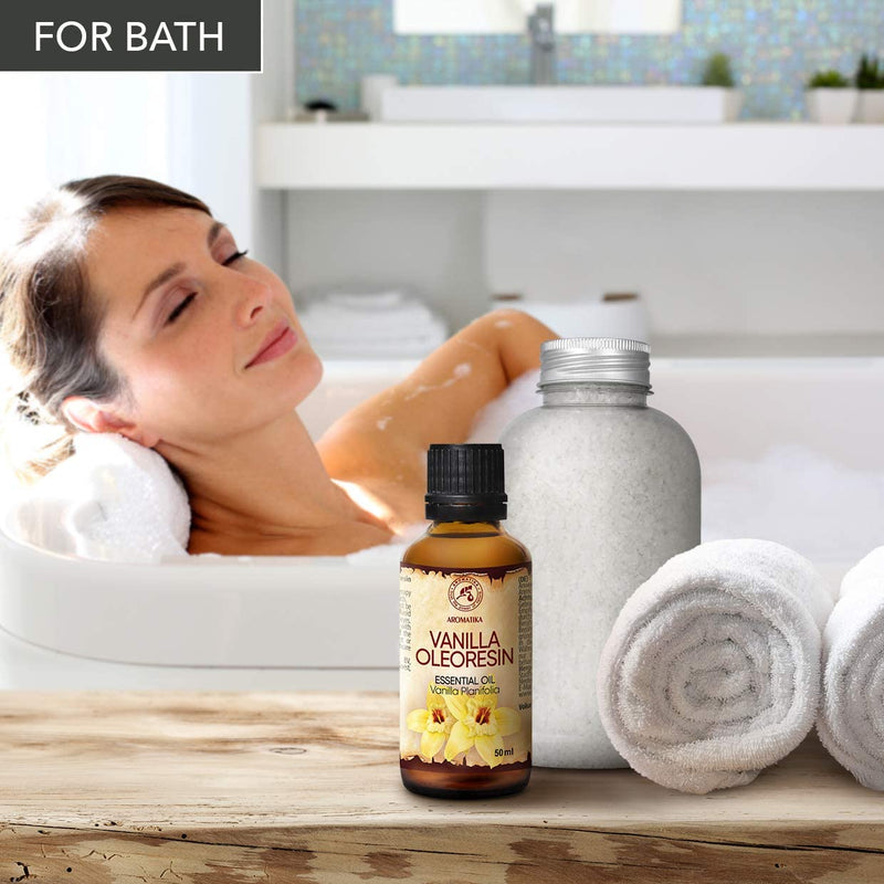Vanilla Oleoresin Essential Oil 1.7 oz - 50ml - Vanilla Planifolia - 100% Pure for Aromatherapy Diffusers - for Skin & Hair Care - Oil Diffusers - Humidifier - Good Mood - Vanilla Scent