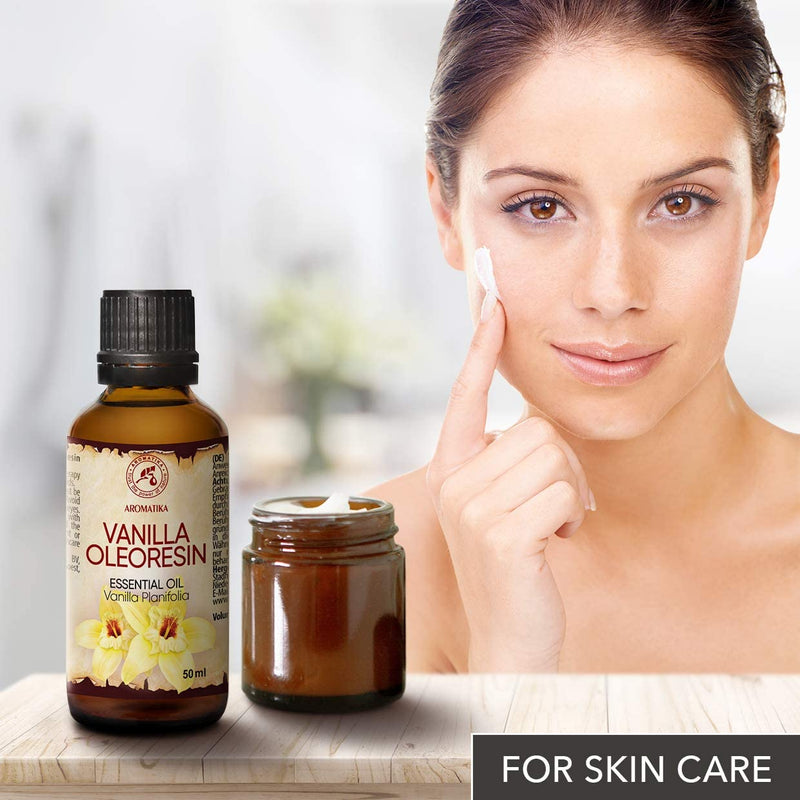 Vanilla Oleoresin Essential Oil 1.7 oz - 50ml - Vanilla Planifolia - 100% Pure for Aromatherapy Diffusers - for Skin & Hair Care - Oil Diffusers - Humidifier - Good Mood - Vanilla Scent